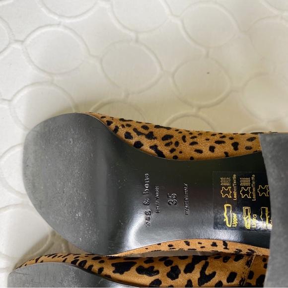 Rag & Bone Aslen Cheetah Suede Animal Print Chelsea Booties Size 35 5 - Picture 11 of 11